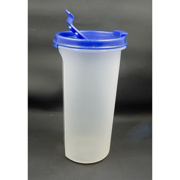 Tupperware Modular Mates Round 1641-2 Blue Shaker And Pour Keeper Lid 1913-4 - Picture 3 of 9